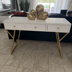 White and Gold Entryway