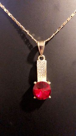 Gold plated chain and pendant