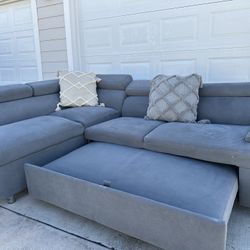Modern Light Gray Sectional