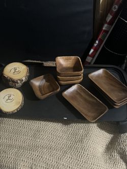 Wood Bowls And Cup Coaster 