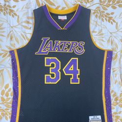 1999-00 Lakers Shaquille O’Neal Jersey Size L Mitchell And Ness