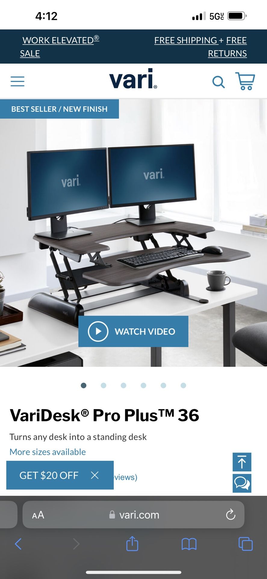 VariDesk Pro Plus 360 Adjustable Desk Unit