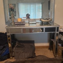 Mirrored Vanity Desk  Z-Gallery