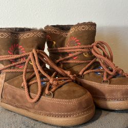 IKKII Brown Folklore Snow Boots