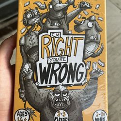 Im right Your Wrong Card game