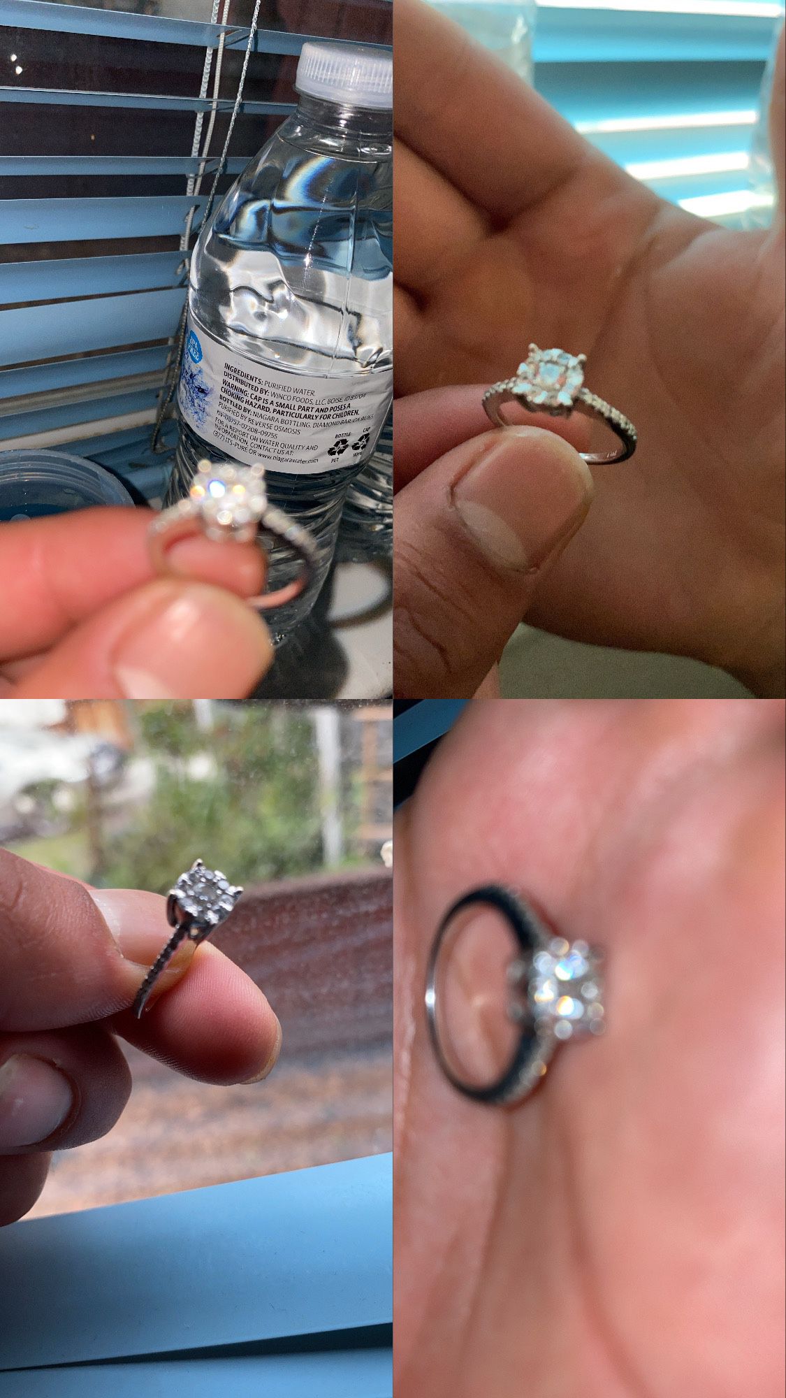 Princess Cut Diamond Ring. White Gold W/ Diamonds (don Robertos Jewelers)