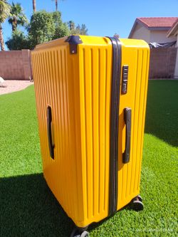Large Yellow Hard Shell Spinner Luggage