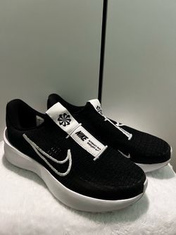 Nike Interact Run Easy-On Slip-On Black White SIZE:5.5