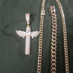 Stainless Steel Chain And Bracelet Charm Set