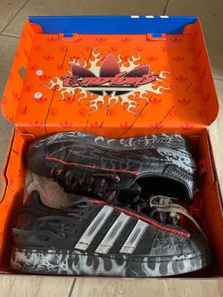 Adidas hellstar black flame size 10.5 used