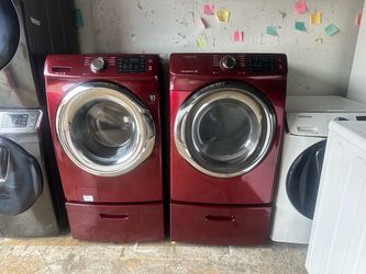 Front load washer and dryer set