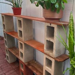 Modular Cinder Blocks + Wooden Planks