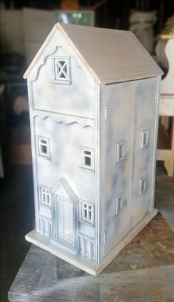Large Hand Made Wooden Doll House