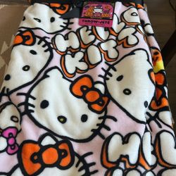 Halloween 🎃 Hello Kitty Throw Blanket ( 60 X 70 )