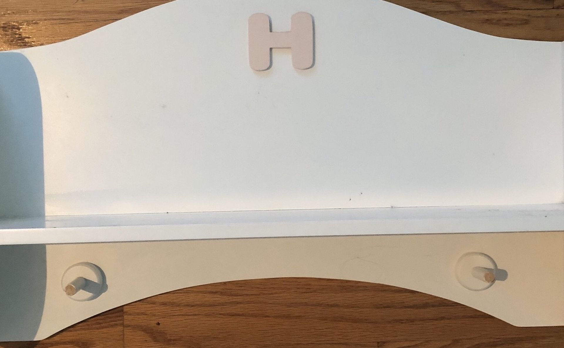 White Shelf with letter H
