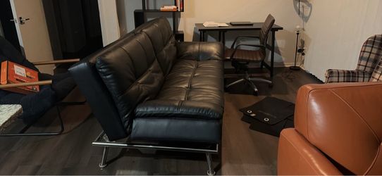 Faux Leather Futon