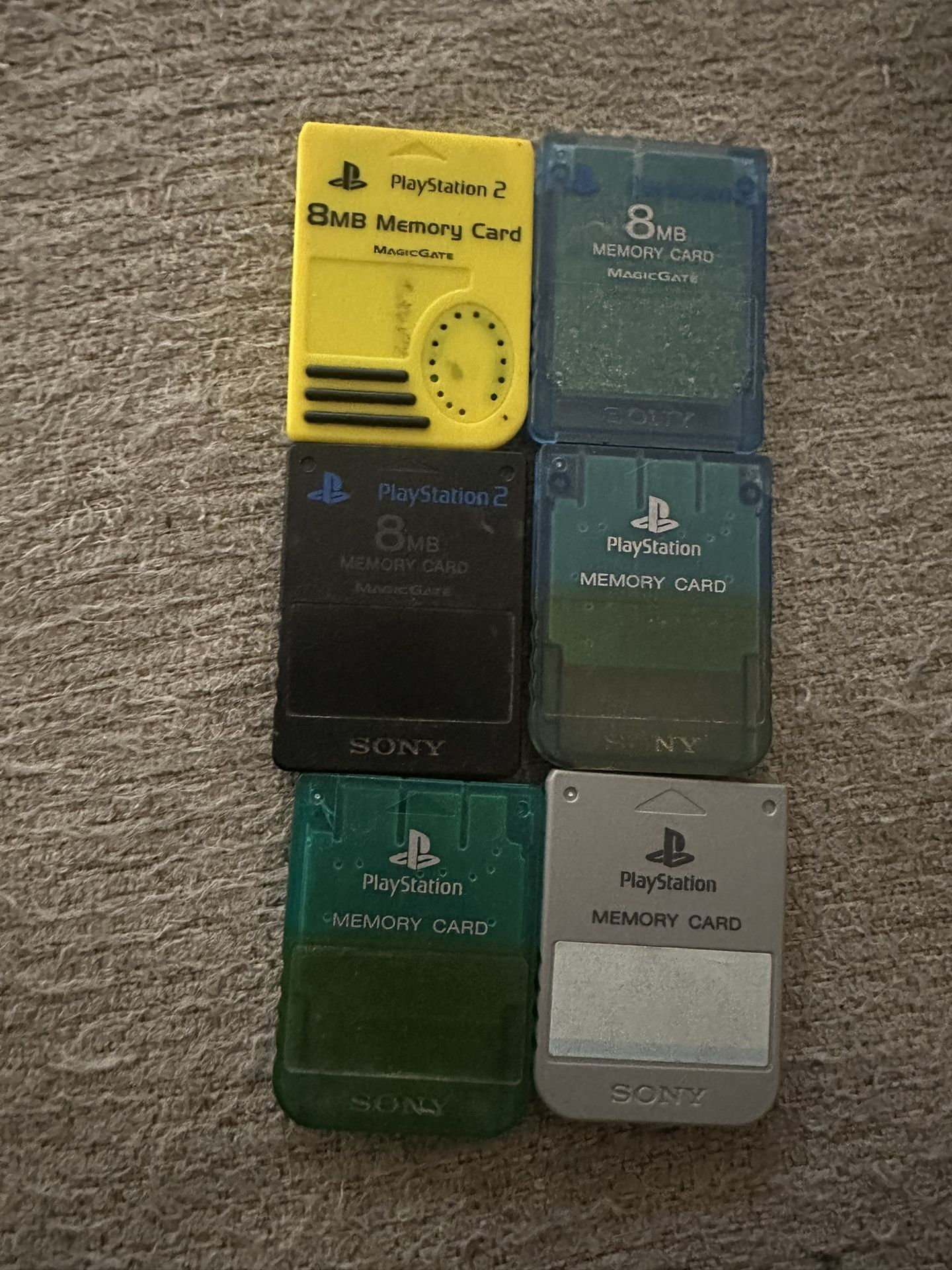 Ps1 And Ps2 Memory Cards