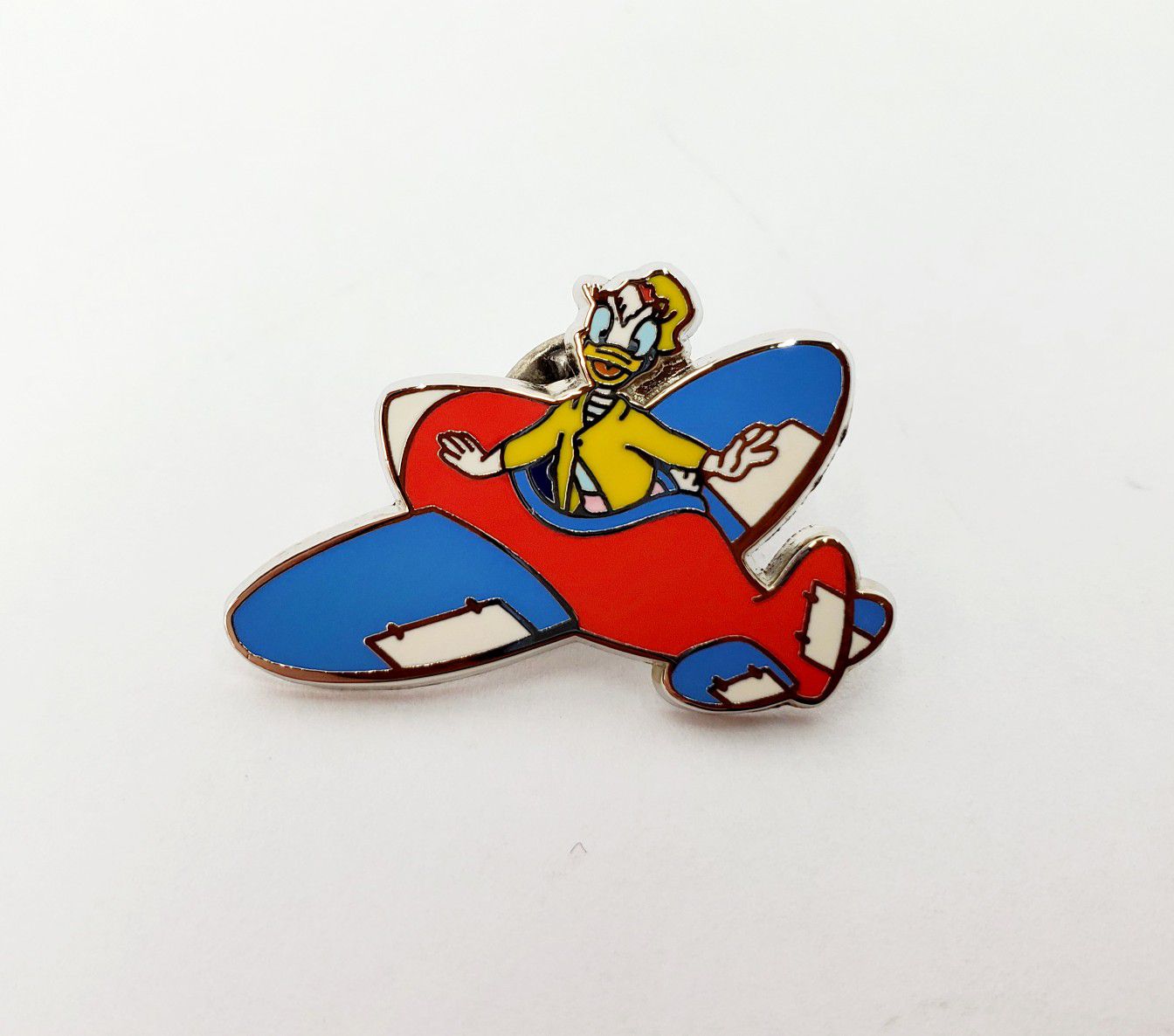 Disney Daisy Duck in Red & Blue Airplane (Travel Co.) Trading Pin