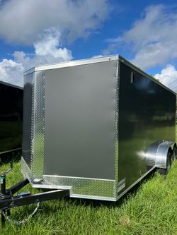 🦅Quality Cargo Trailer Brand 🆕 7x16 Ta Tandem Axle PLYCORE 0.080 🔥