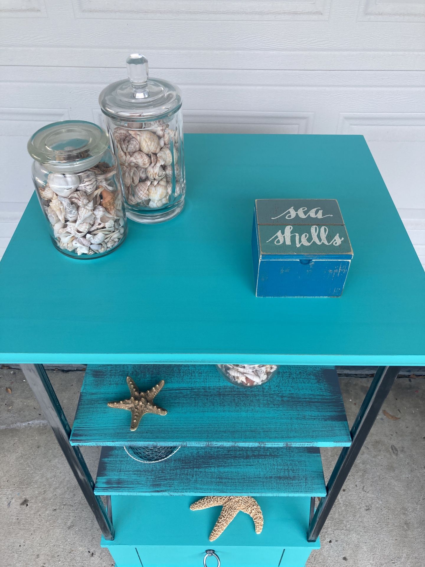 Teal Shelf Organizer 