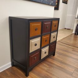 Accent Cabinet With Multi-colored Drawers 