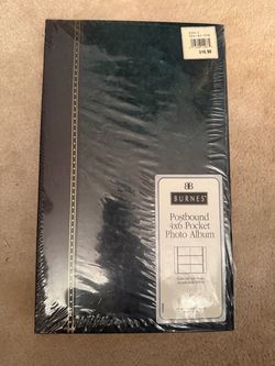 Vintage Burnes of Boston Postbound Pocket Photo Album Holds 180 4x6 Photos New Sealed