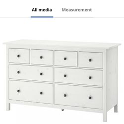 Ikea Hemnes White 8 Drawer Dresser 
