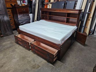 Full captains bed and mattress