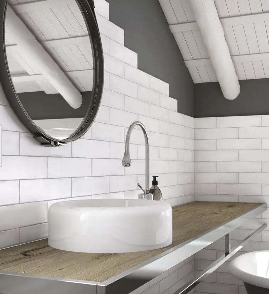 3 Boxes Strait White 3 in. x 12 in. Matte Ceramic Subway Wall Tile