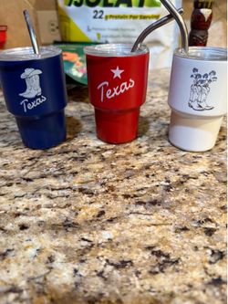 Texas themed mini tumblers
