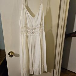 White Summer Dress NEW 3x