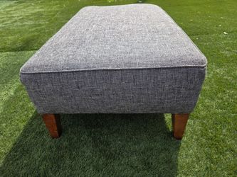 Grey Fabric Cocktail Ottoman - 45" x 27".