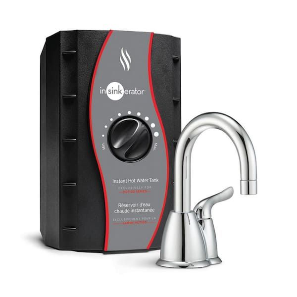 Invite HOT150 Series 1-Handle 6.25 in. Instant Hot Water Dispenser Tank with Faucet in Chrome