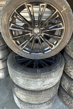 22” Asanti Black Label Wheels + Goodyear 285/45R22 Tires — 6x135 Set of 4