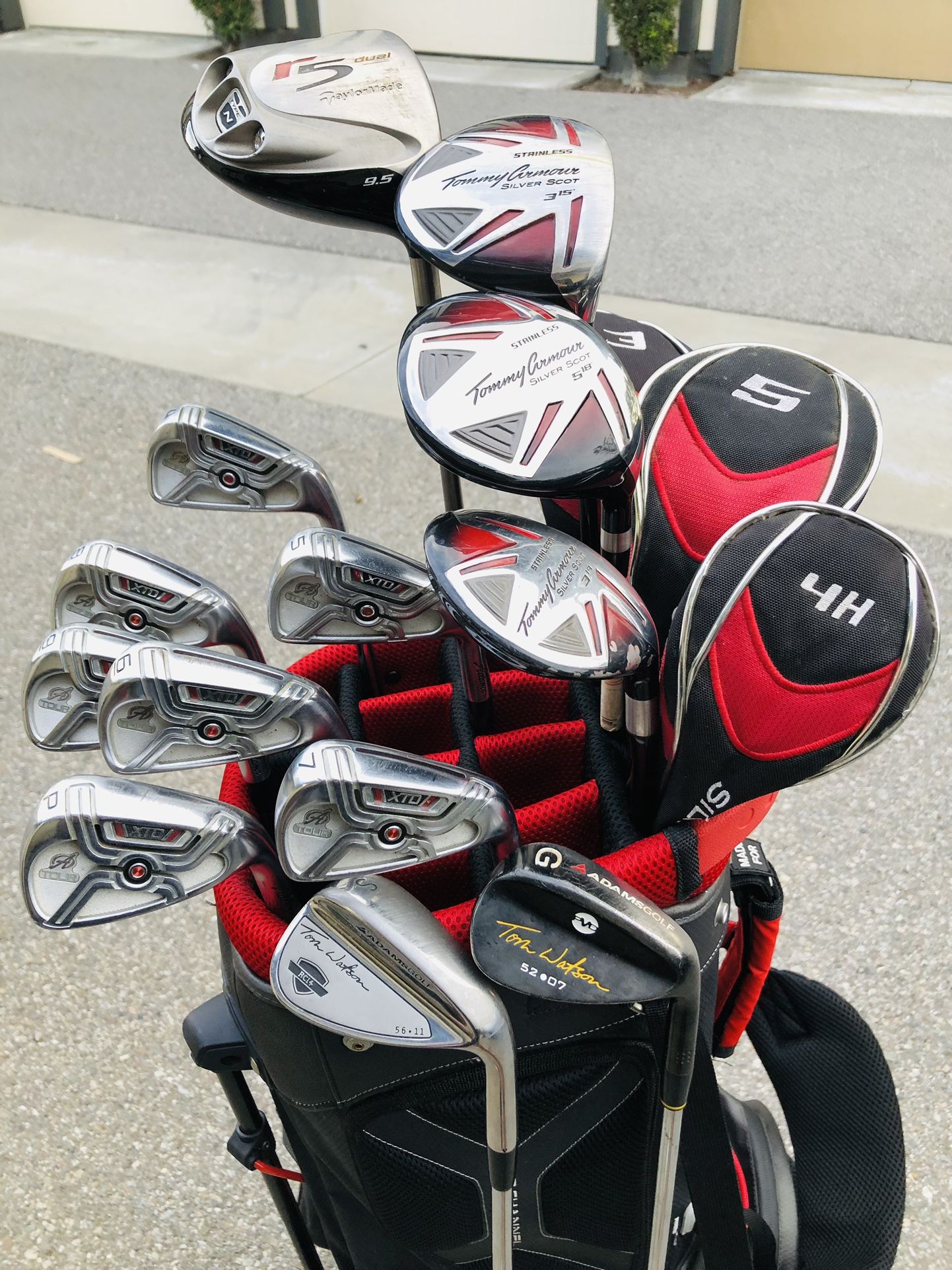 Men’s Golf Set Irons 4-PW with Steel Shafts, Taylormade Driver