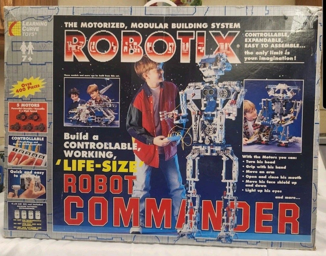 1996 Learning Curve Toys ROBOTIX Life Size Robot Commander w/Original Box #98600