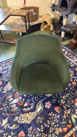 Green velvet chair