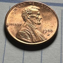 1988 D Penny