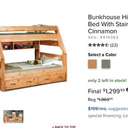 Solid Wood Twin & Single Bunkbed