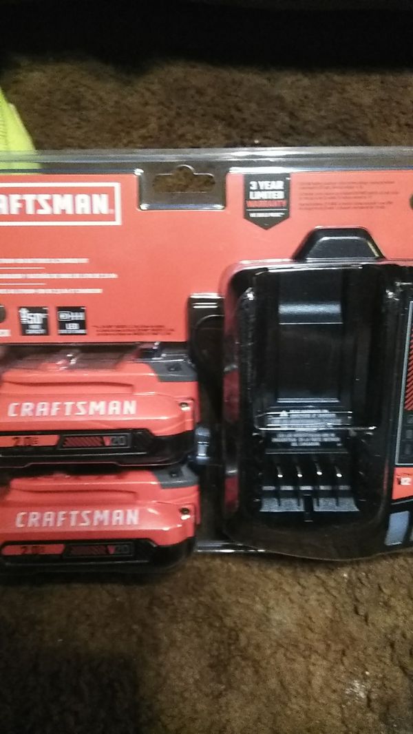 Craftsman V20 Batteries and charger for Sale in Greenville, SC - OfferUp