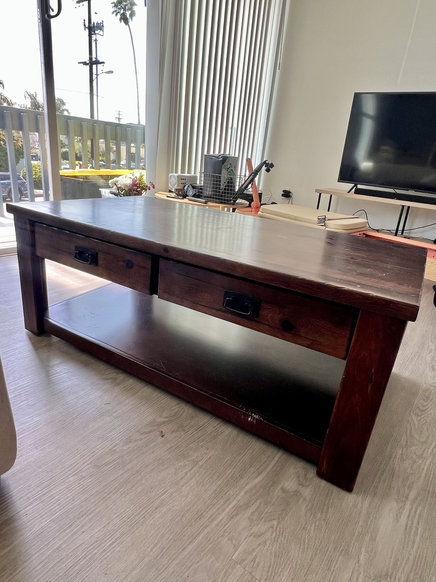 Natural Wood TV Stand