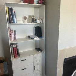 Bookcase with drawers and doors