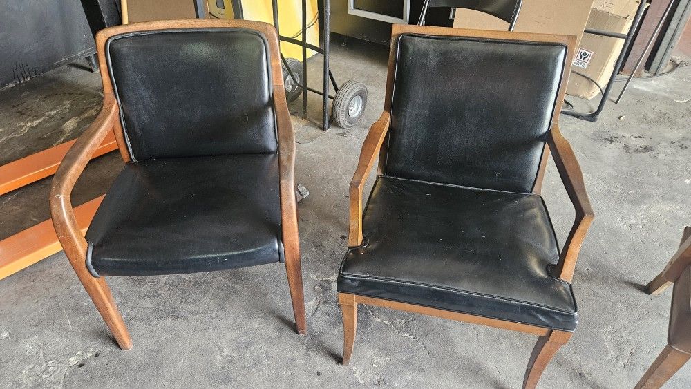 Antique Retro Vintage Leather Armchairs Sitting Chairs Leather Chair