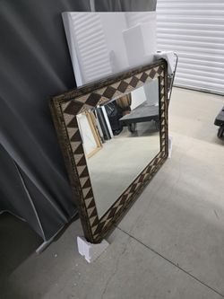 Carved Wood Mirror