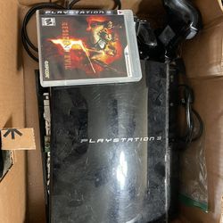 PS3 For Parts Possibly Resident Evil 5 Inside Disc Cartridge