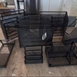 Black Mesh Desk Organizers For Office/School Space