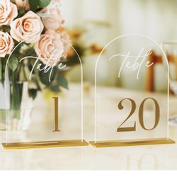Gold Table Numbers (1-20)