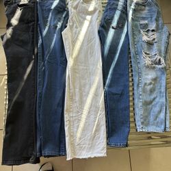 5 Pairs Jeans. 1 Pair Jean Overall 1 Pair Short Workout Pants  