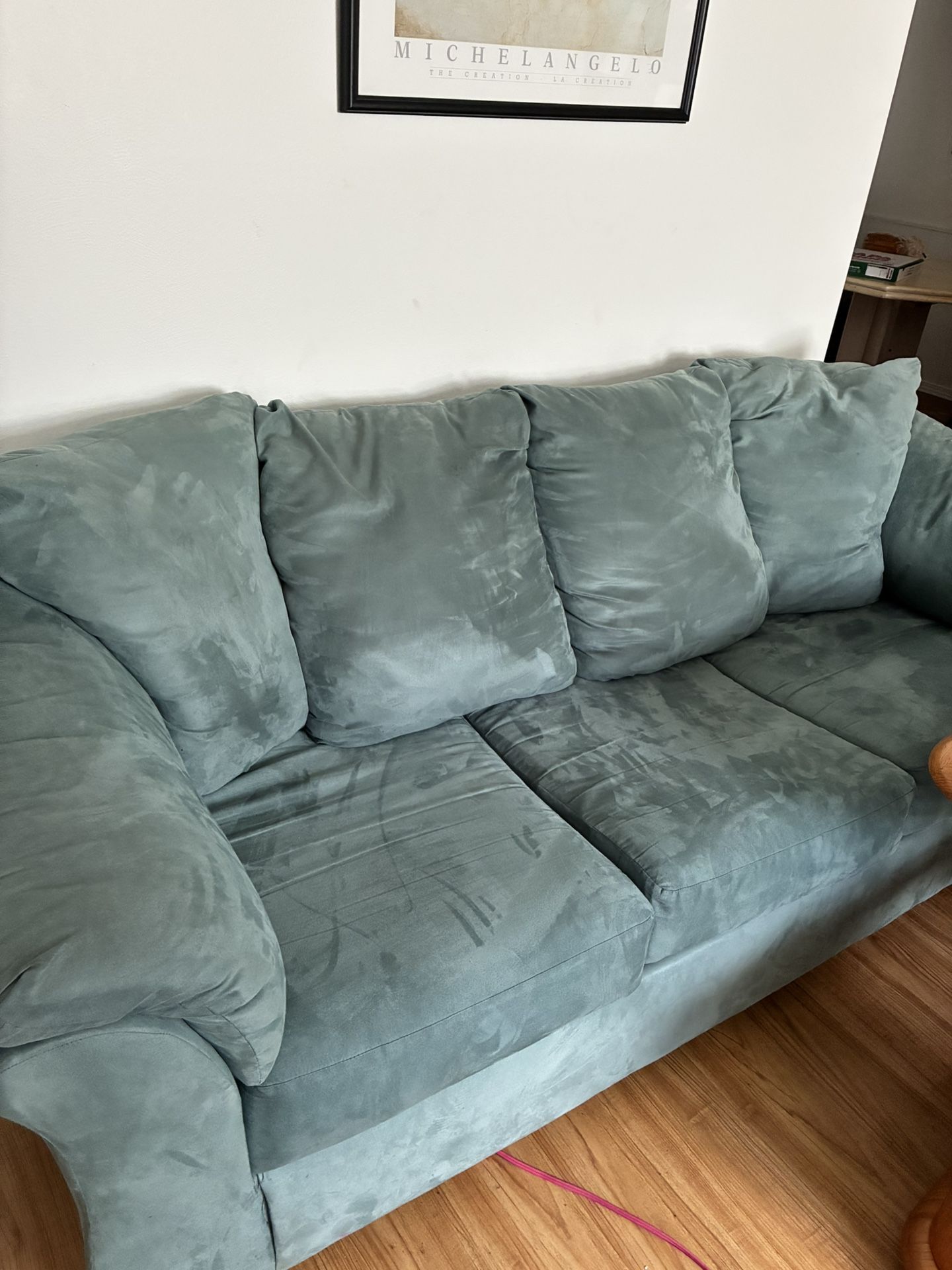 Blue Suede Couch
