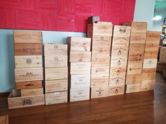 Wooden Wine CRATES BOXES $10 11"L X12"W X7"D